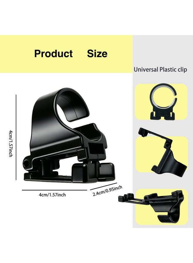 Zelerdo 4 Pack Black Plastic Snorkel Clip Replacement for Snorkeling and Scuba Diving - Image 2