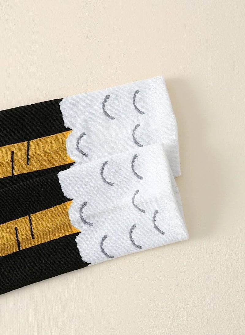 A Pair Of Cartoon-Shaped Over-The-Calf Socks Suitable For Men And Women - Image 3