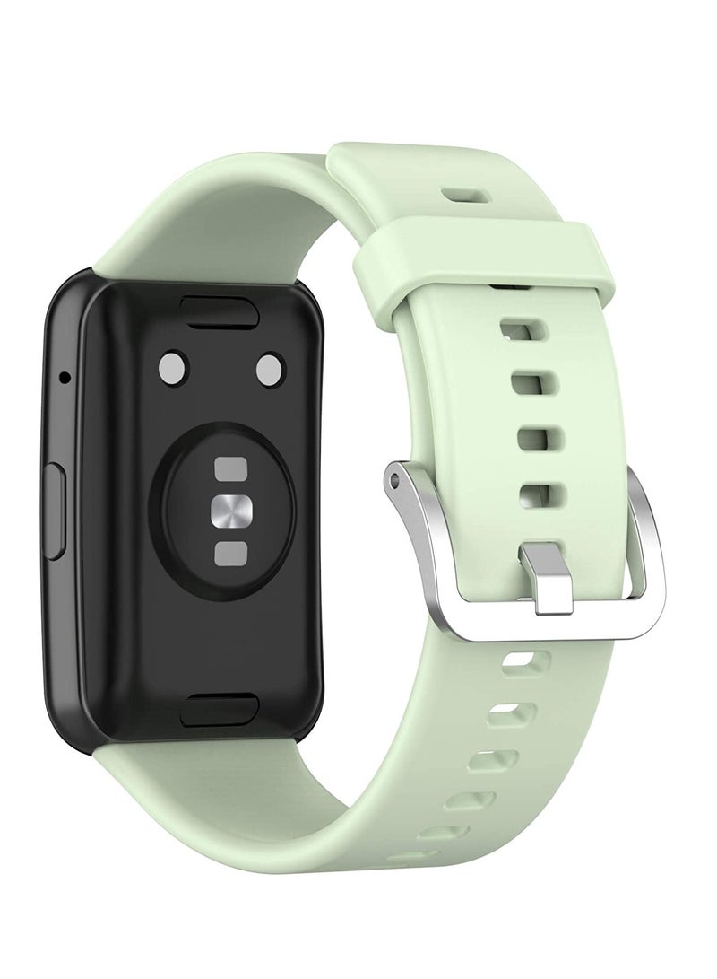 Bands Compatible with Huawei Watch FIT Soft Flexible and Waterproof Classic Accessory Replacement Strap Wristbands for Huawei Watch FIT Smartwatch Women Men (Green) - Image 2