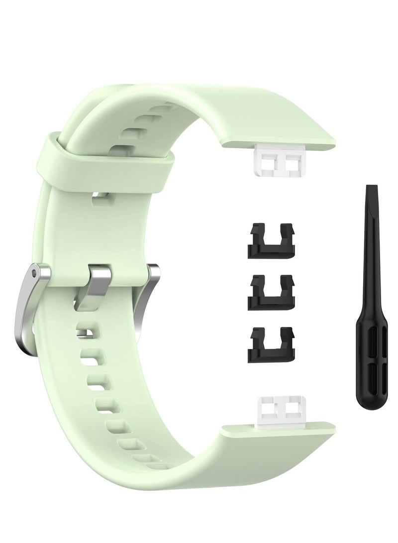 Bands Compatible with Huawei Watch FIT Soft Flexible and Waterproof Classic Accessory Replacement Strap Wristbands for Huawei Watch FIT Smartwatch Women Men (Green) - Image 3