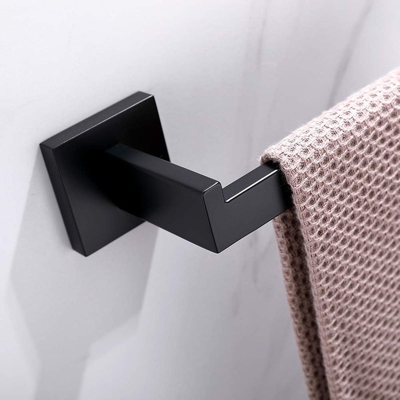 LUXIUR Towel Hanger for Wash Basin, Bathroom and Kitchen Sink Stand, 304 Grade Stainless Steel Towel Ring, Napkin Holder, Matte Black - Image 2