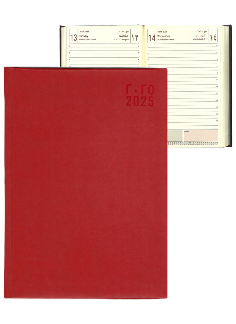 Psi 2025 Executive Diary With Red PU Cover A5 Size  - Image 1