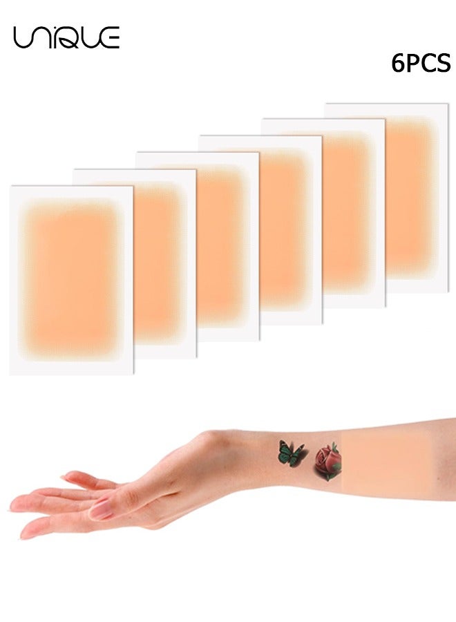 يونيك 6 قطع غطاء الوشم - شريط ندبة مقاوم للماء غير مرئي - ملصق خافي عيوب قابل للتنفس مقاوم للعرق - وسادة تغطية الجلد للندبات - الوشم ، الوحمات ، البقع الداكنة - Image 1