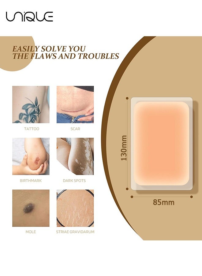 يونيك 6 قطع غطاء الوشم - شريط ندبة مقاوم للماء غير مرئي - ملصق خافي عيوب قابل للتنفس مقاوم للعرق - وسادة تغطية الجلد للندبات - الوشم ، الوحمات ، البقع الداكنة - Image 3