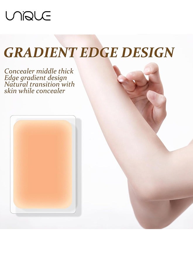 يونيك 6 قطع غطاء الوشم - شريط ندبة مقاوم للماء غير مرئي - ملصق خافي عيوب قابل للتنفس مقاوم للعرق - وسادة تغطية الجلد للندبات - الوشم ، الوحمات ، البقع الداكنة - Image 4