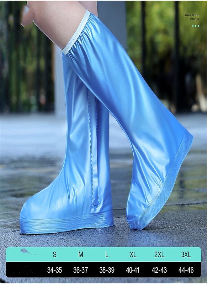 Loquat - Children's High Rain Boots Cover Blue - Image 1