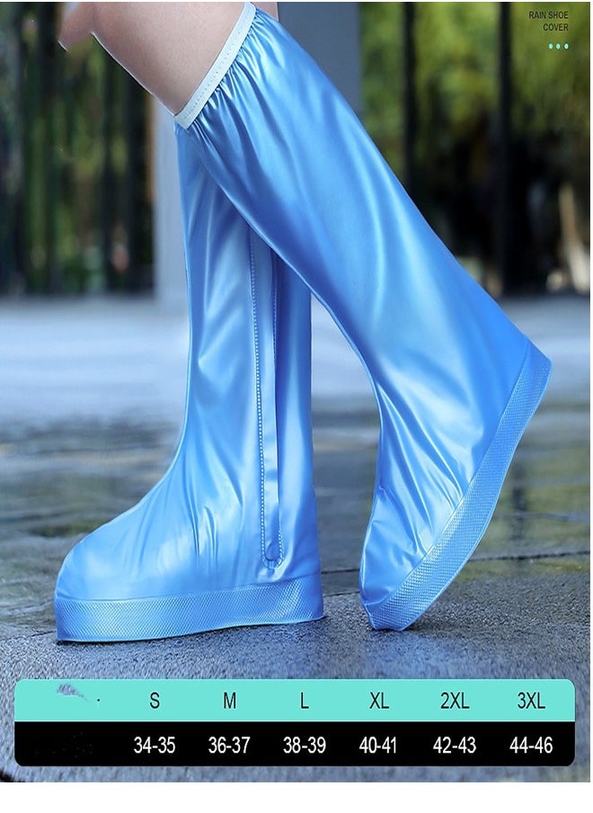 Loquat - Children's High Rain Boots Cover Blue - Image 1