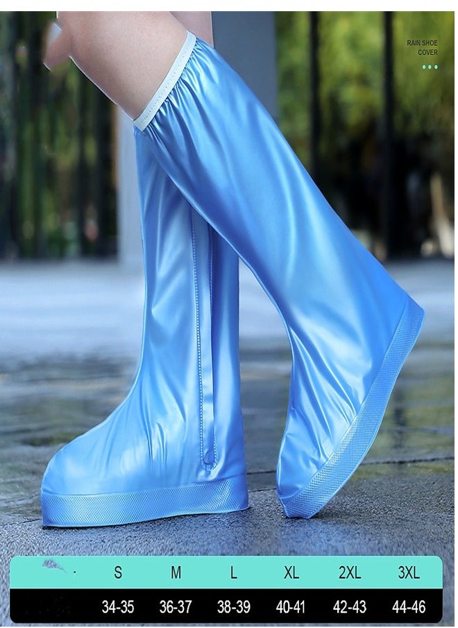 Loquat - Children's High Rain Boots Cover Blue - Image 1