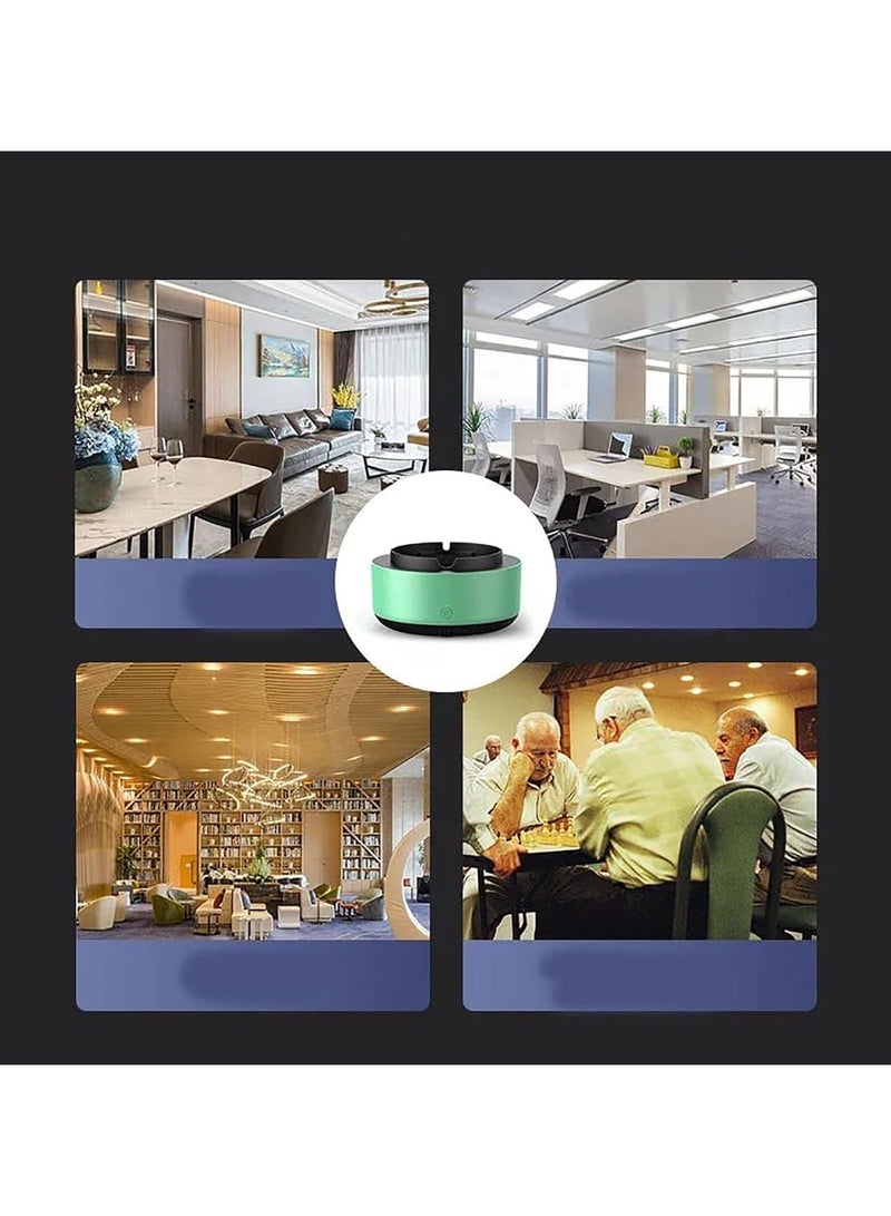 منفضة سجائر إلكترونية متعددة الوظائف 2 في 1 مع منقي هواء وفلتر للمكتب المنزلي الخارجي والديكور الداخلي - Image 2