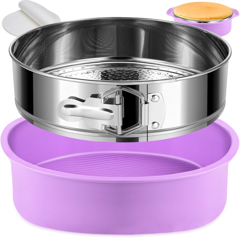 Molgree 304 Stainless Steel Springform Pan 9 Inch Nonstick, Leakproof Cheesecake Pan with Removable Bottom, 9 Spring Form Pan for Cheesecake with Protector, 9 Inch Springform Pan with 50Pcs Parchment - Image 1