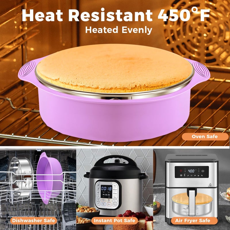 Molgree 304 Stainless Steel Springform Pan 9 Inch Nonstick, Leakproof Cheesecake Pan with Removable Bottom, 9 Spring Form Pan for Cheesecake with Protector, 9 Inch Springform Pan with 50Pcs Parchment - Image 4