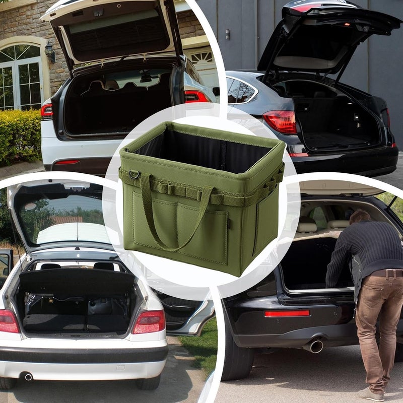 TERRIFI Car Trunk Organizer Foldable Storage Box with Non-Slip Bottom, Heavy-Duty Vehicle Cargo Organizer for Groceries, Camping, Road Trips, SUV Accessories, Outdoor Picnic & BBQ Gear - Image 3