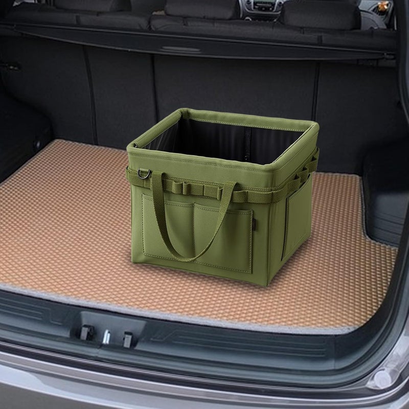TERRIFI Car Trunk Organizer Foldable Storage Box with Non-Slip Bottom, Heavy-Duty Vehicle Cargo Organizer for Groceries, Camping, Road Trips, SUV Accessories, Outdoor Picnic & BBQ Gear - Image 4