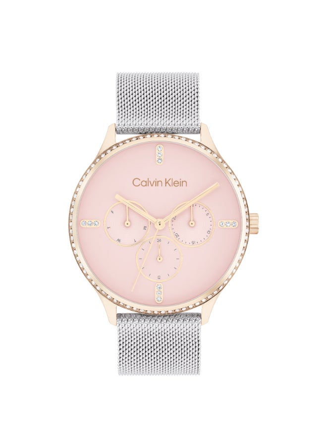 CALVIN KLEIN ساعة يد نسائية أنالوج دائرية من الفولاذ المقاوم للصدأ 25200374 - 38 مم  - Image 3