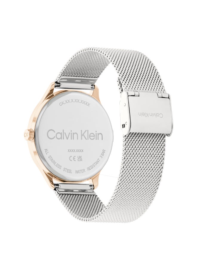 CALVIN KLEIN ساعة يد نسائية أنالوج دائرية من الفولاذ المقاوم للصدأ 25200374 - 38 مم  - Image 2