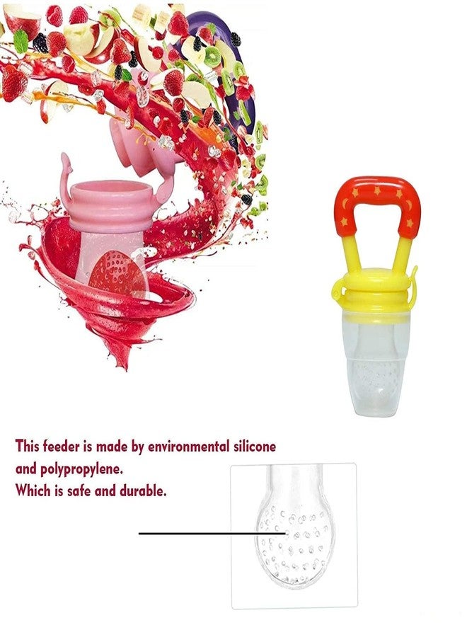 Chopchi Silicone Fruit Shape Teether and Fruit Pacifier for 6-12 Months Babies Combo Pack Color Yellow Set - Image 3