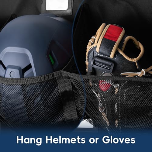 KAVIGOR Baseball/Softball Dugout Organizer - 15+ Helmet & Glove Storage Bag, Military-Grade 900D Fabric & 6 Reinforced Steel Hooks - Image 2