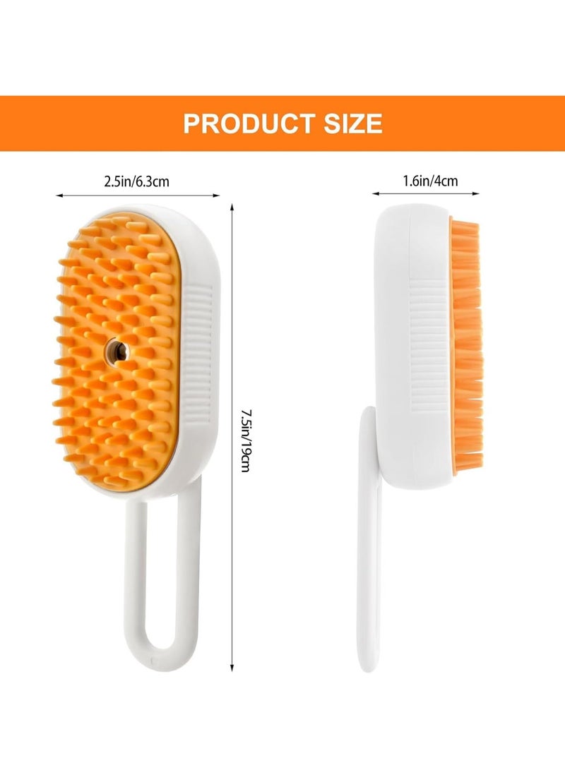 Cat Steam Brush, 3 in 1 Detachable Cat Hair Brush, Self-Cleaning Cat Brush with Steam Massage, Pet Steam Brush for Removing Tangles and Shedding Hair (White) - Image 2