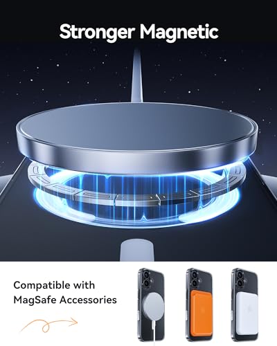 NIMASO for iPhone 17 Case Clear, Compatible with MagSafe, Shockproof Military Grade Protection, Non-Yellowing, Slim Thin Magnetic Phone Case for iPhone 17, Clear - Image 3