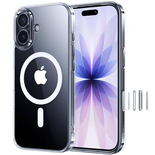 NIMASO for iPhone 17 Case Clear, Compatible with MagSafe, Shockproof Military Grade Protection, Non-Yellowing, Slim Thin Magnetic Phone Case for iPhone 17, Clear - Image 1