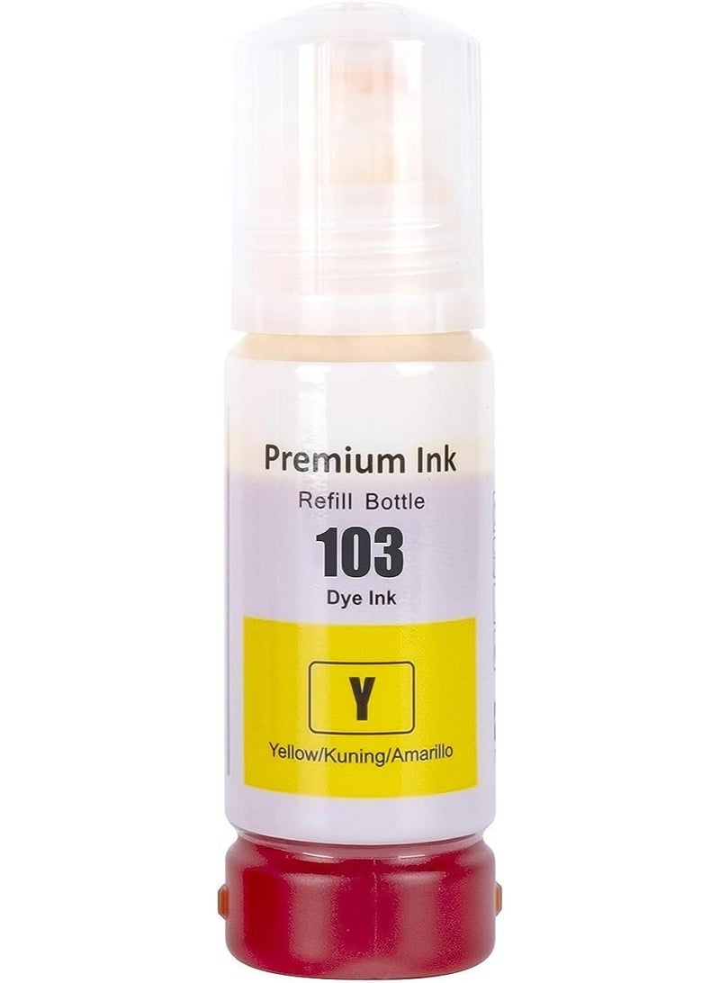 103 Ink Bottle 103 Ink C13T00S64A, suitable for L1200 series L1210 L1250 L3100 series L3110 L3111 L3116 L3150 L3151  (1 x 103 yellow，70ml)  - Image 1
