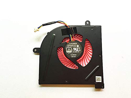 Nbparts New CPU Cooling Fan for Msi GS63 GS63VR GS73 GS73VR GS62 MS-17B1 MS-17B2 MS-16K2 MS-16K3 Stealth Pro BS5005HS-U2F1 4WIRES - Image 1