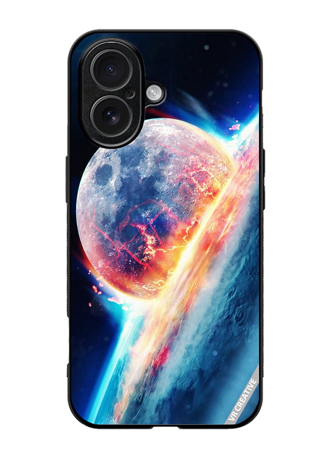 Protective Case Cover For Apple iPhone 17 Fallen Moon Design Multicolour