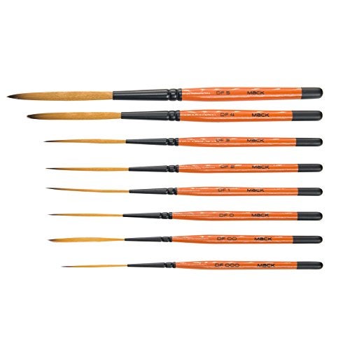 Mack Brush Andrew Mack Drag'n Fly by Ted Turner 8 Brush Set Series DF Sizes 0000-5 - Image 1