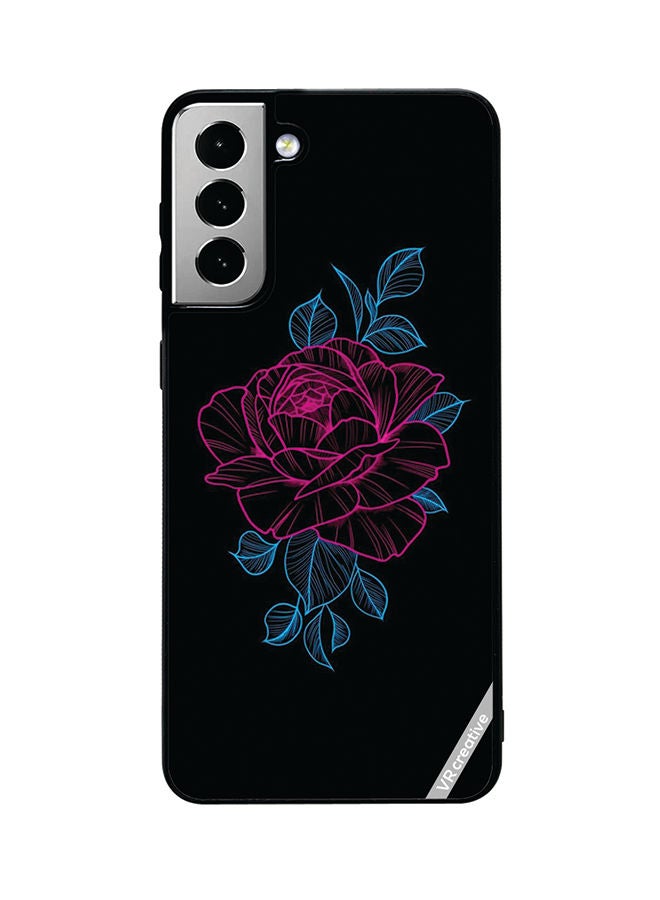 VR CREATIVE Protective Case Cover For Samsung Galaxy S21 FE 5G Rose Design Multicolour - Image 1