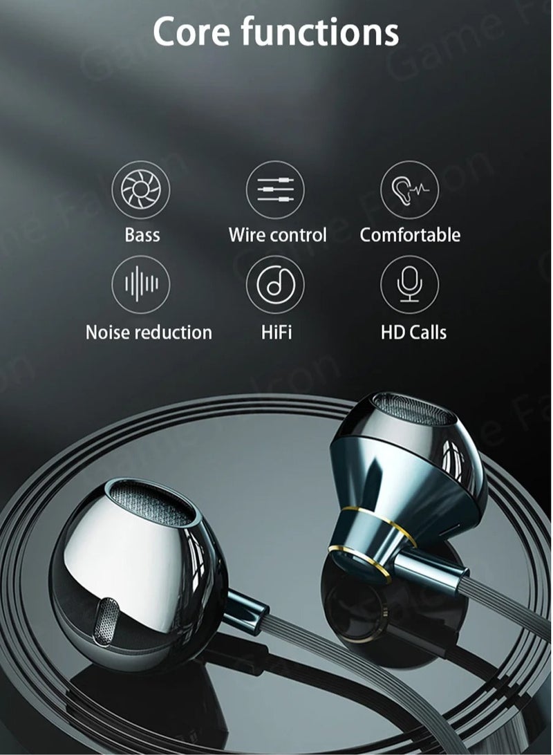 AROAQ Wired Earbuds, Hifi Bass Stereo Game Headphones, Lightweight Universal Hand Free Wired Headsets, Durable Portable Clear Sound Earphones With Built In Mic, (1pc, 3.5mm Black) - Image 3
