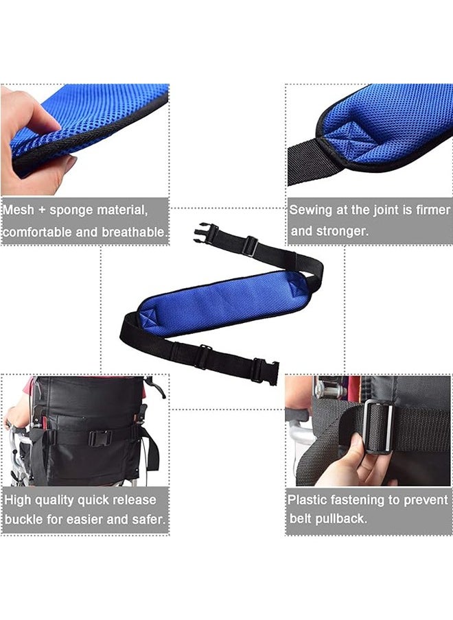 Ocean - Wheelchair Seat Belt Adjustable Medical Wheelchair Safety Harness for Patient Caring, Cushion Harness Straps with Easy Release Buckle - Image 1