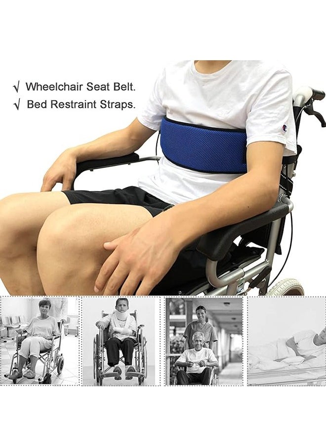 Ocean - Wheelchair Seat Belt Adjustable Medical Wheelchair Safety Harness for Patient Caring, Cushion Harness Straps with Easy Release Buckle - Image 1