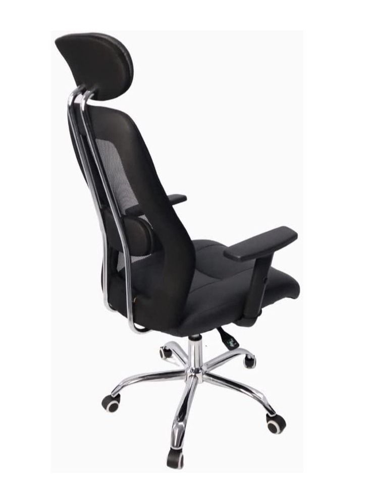 KARNAK Karnak Executive Mesh Chair, Ergonomic Height Adjustable Swivel Desk Chair With Lumbar Support Breathable Backrest For Computer Workstation Home Office  - Image 4