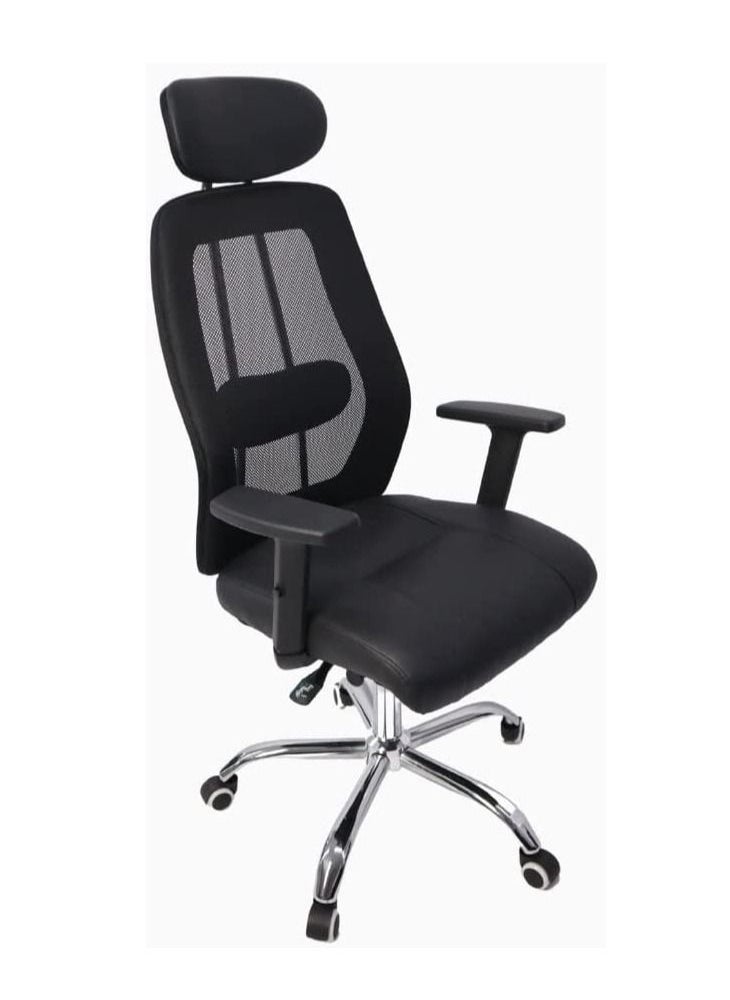 KARNAK Karnak Executive Mesh Chair, Ergonomic Height Adjustable Swivel Desk Chair With Lumbar Support Breathable Backrest For Computer Workstation Home Office  - Image 2