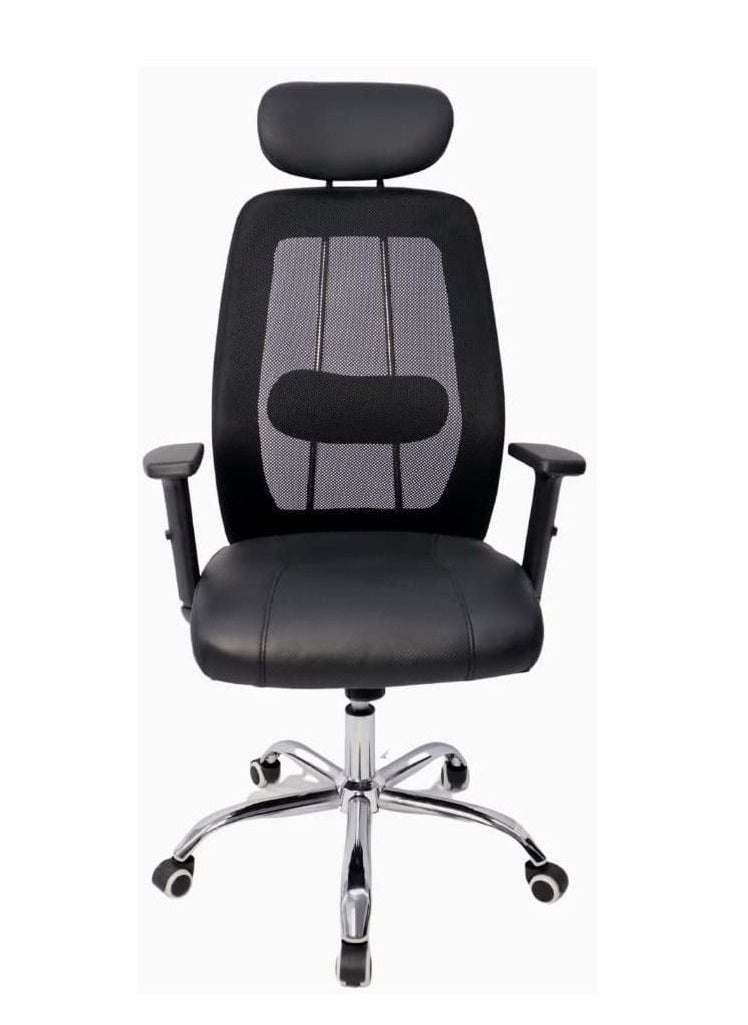 KARNAK Karnak Executive Mesh Chair, Ergonomic Height Adjustable Swivel Desk Chair With Lumbar Support Breathable Backrest For Computer Workstation Home Office  - Image 1