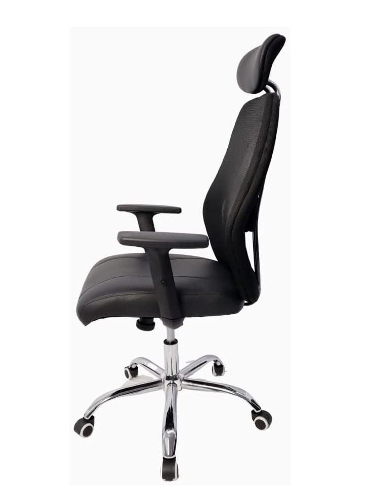 KARNAK Karnak Executive Mesh Chair, Ergonomic Height Adjustable Swivel Desk Chair With Lumbar Support Breathable Backrest For Computer Workstation Home Office  - Image 3