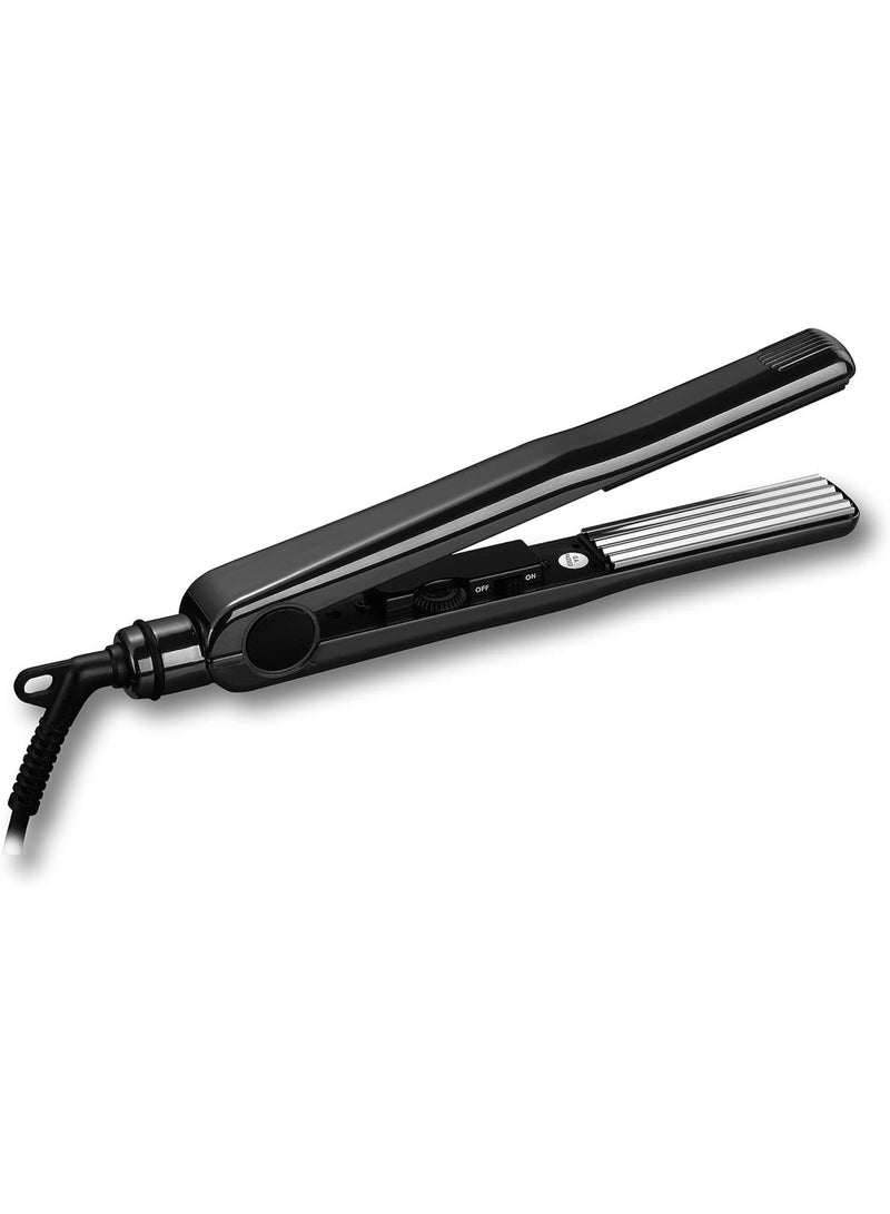 Ikonic Professional Titanium Hair Crimper, Black - Image 1