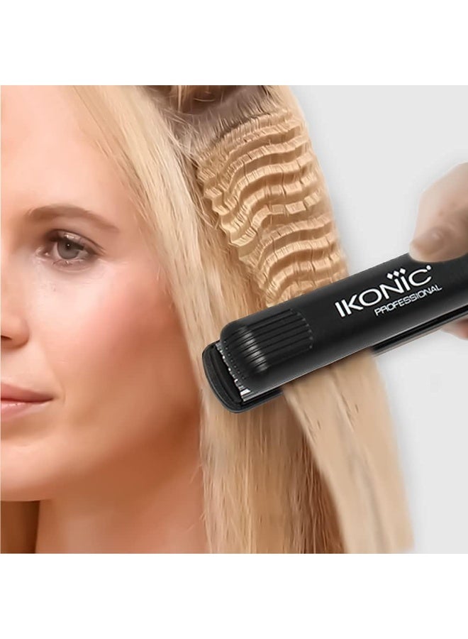 Ikonic Professional Titanium Hair Crimper, Black - Image 4