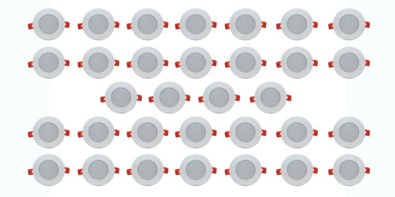 Bene BENE Luster Virgin Plastic Round Ceiling Light White 6w Pack of 32 Pcs  - Image 1