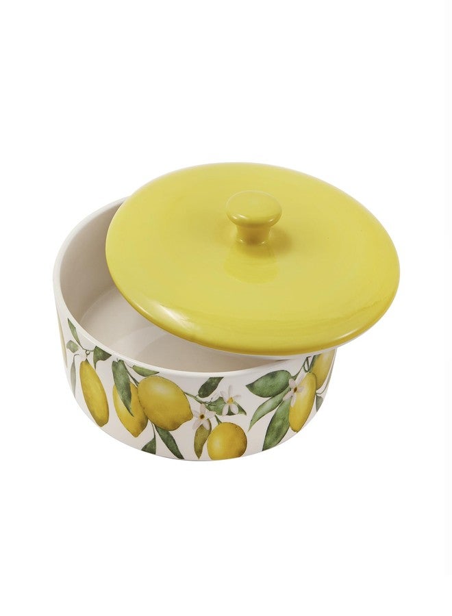 Bico Lemon Dream Ceramic 8.8 inch Tortilla Warmer, Tortilla Server with Lid, Taco Holder for Mexican Fiesta Party, Taco Tuesday, Cinco De Mayo, Microwave and Dishwasher Safe - Image 4