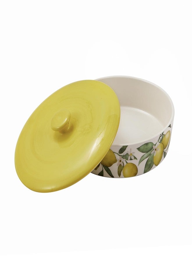 Bico Lemon Dream Ceramic 8.8 inch Tortilla Warmer, Tortilla Server with Lid, Taco Holder for Mexican Fiesta Party, Taco Tuesday, Cinco De Mayo, Microwave and Dishwasher Safe - Image 3