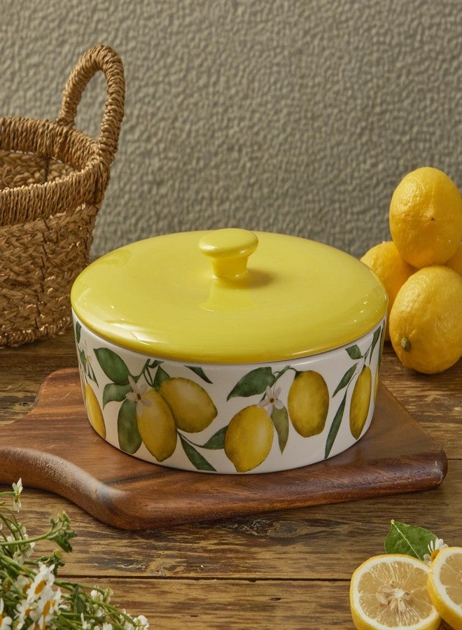 Bico Lemon Dream Ceramic 8.8 inch Tortilla Warmer, Tortilla Server with Lid, Taco Holder for Mexican Fiesta Party, Taco Tuesday, Cinco De Mayo, Microwave and Dishwasher Safe - Image 5