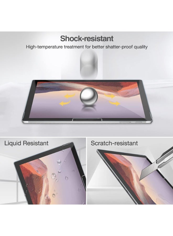 2 Pack Screen Protector Compatible with Microsoft 12.3" Surface Pro 7 Plus/Pro 7/Pro 6/Pro 5/Pro 4 Tempered Glass Screen Film Guard Screen Protector - Image 4