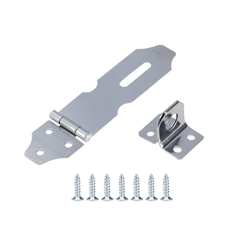 PMW - Door 3 INCH " Silver Tone Stainless Steel Padlock Hasp Staple Repair Parts - Student's Desk PADLOCK - Pack of 1 - Image 1