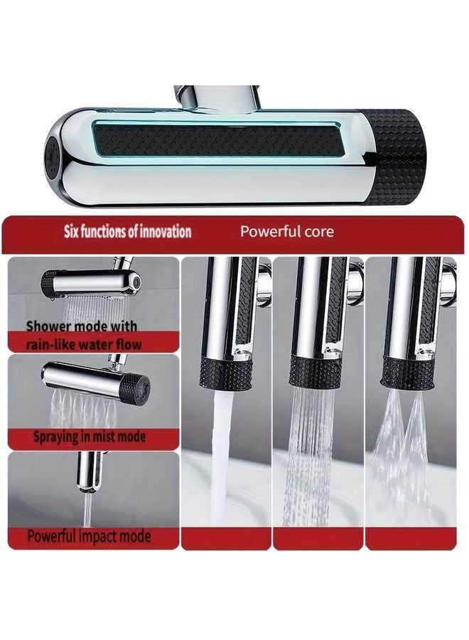 هومستر مطبخ ذو وضع رش 6-موزع مع 720° دوارة برذاذ مضاد، بناء المعادن والبلاستيك المتين، رأس الرذاذ للأحواض الحديثة، تدفق المياه متعدد الاستخدامات، إنهاء الكروم الأسلس، آلية الدوران، ملحقات فوسيت المطبخ، تدفق المياه متعدد الاستخدامات، إنهاء الكروم الأسلس، آلية الدوران - Image 3