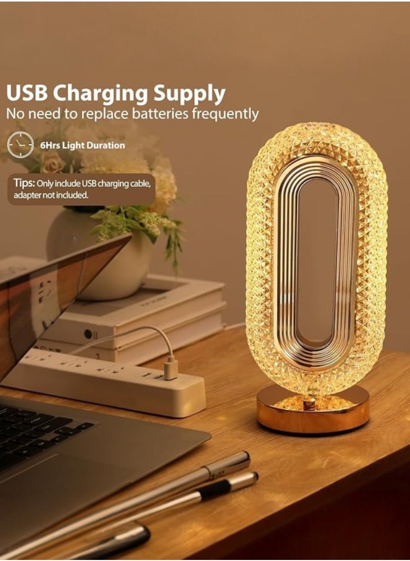 Touch Control LED Table Lamp with 3 Light Modes – Rechargeable via Type-C