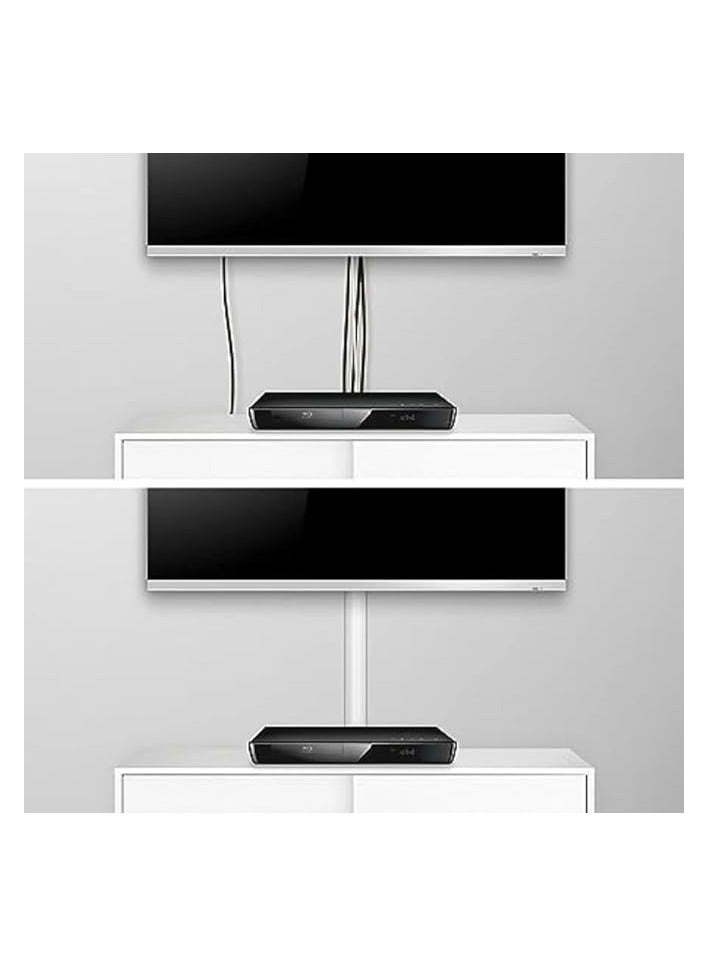 بروماس كابل من مادة PVC للأرضيات البيضاء بطول 1 متر مع ملصق أحمر ذاتي اللصق وغطاء سلك للحائط وخافي عيوب على الحائط وغطاء سلك قابل للطلاء - عبوة من قطعتين (10 × 35 مم، أبيض) أبيض - Image 2