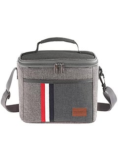 MahMir Portable Large Insulated Cooler Leak Proof Water Resistant Lunch Bag For Men Women Adult For Office Shoulder Hand Grey  - Image 1