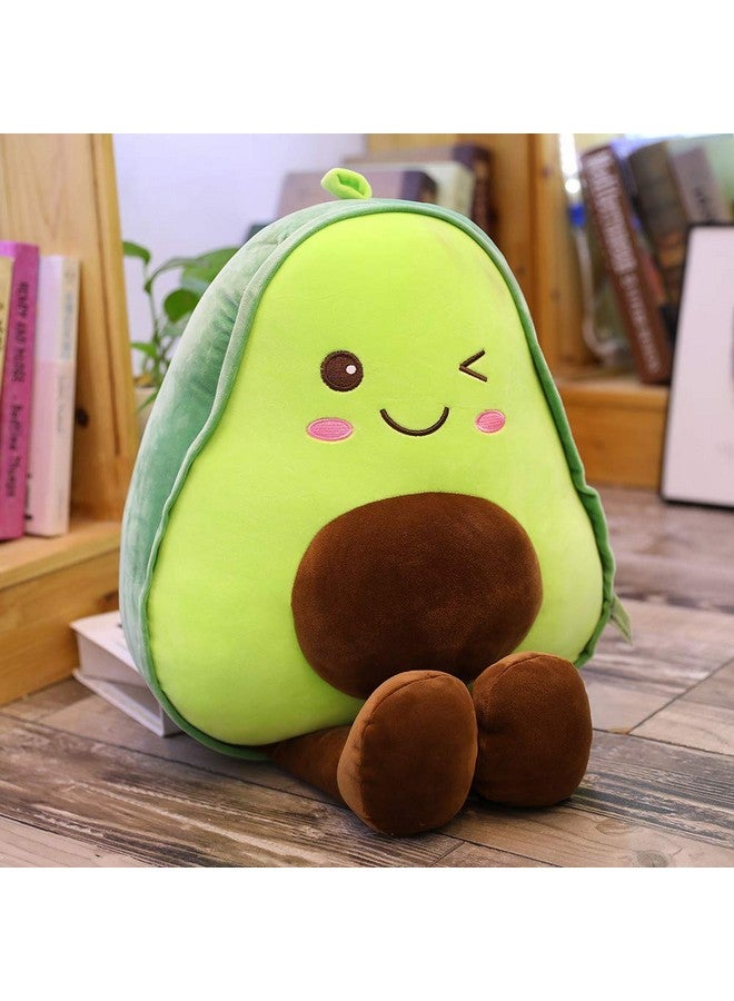 XIAOHONG 23.6 Inch Large Avocado Fruit Soft Plush Toy - Furry Stuffed Doll, Cute Kawaii Food Shaped Hugging Pillow for Kids - Image 2