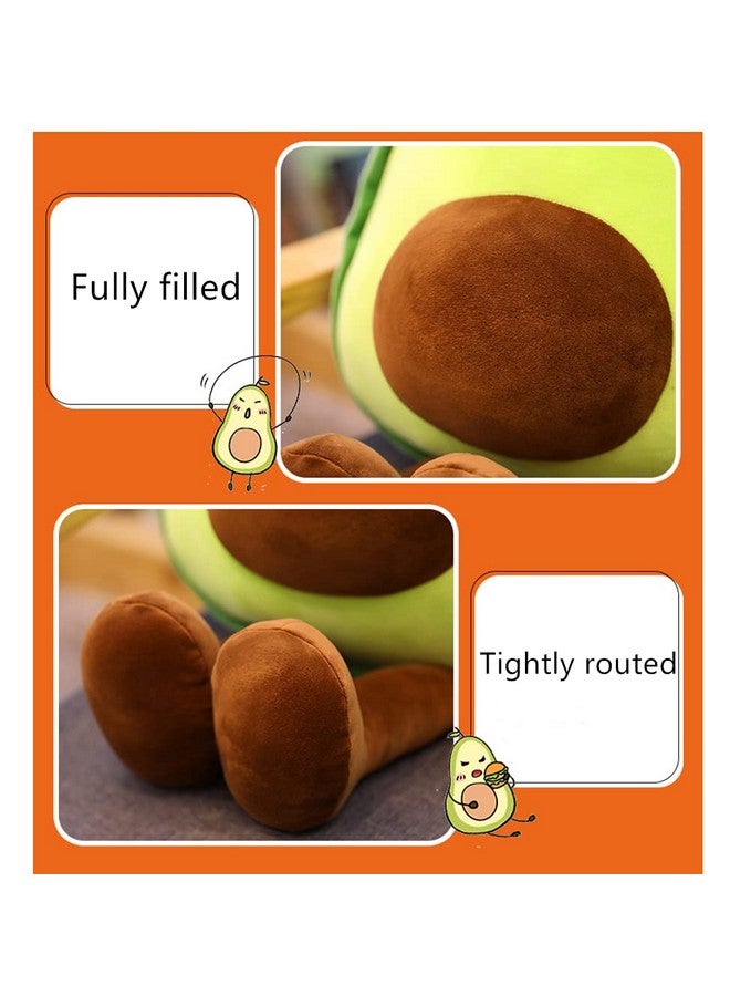 XIAOHONG 23.6 Inch Large Avocado Fruit Soft Plush Toy - Furry Stuffed Doll, Cute Kawaii Food Shaped Hugging Pillow for Kids - Image 4